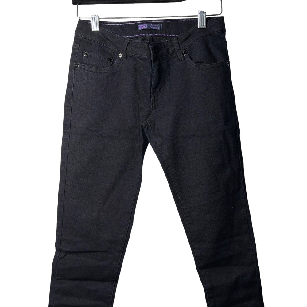 Levis Girls Black Denim Leggings Skinny Fit Stretch 5 Pockets Sz 14‎ Kids Wear